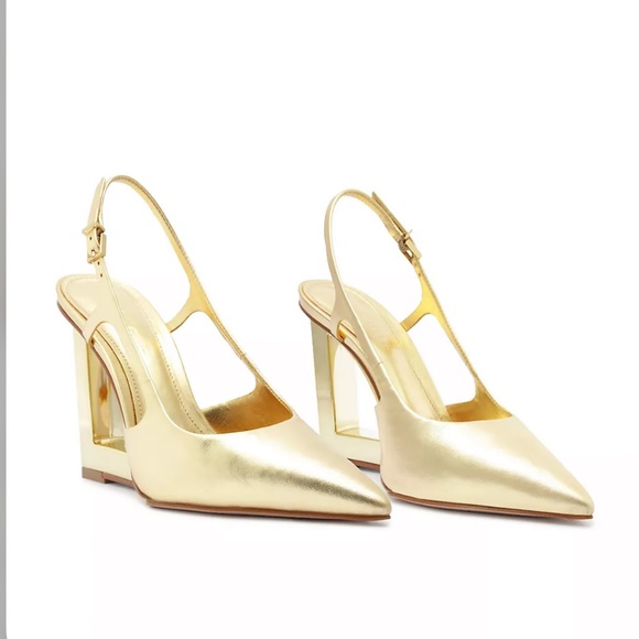 Never worn Schutz Filipa Slingback Heels in gold! Brand new! - Picture 1 of 6
